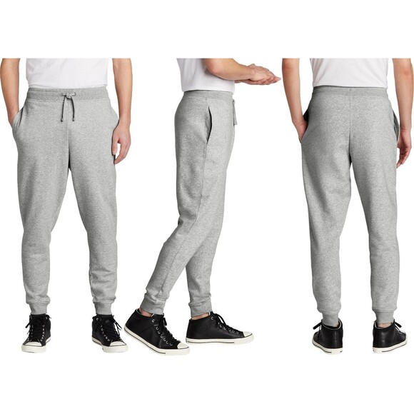Victorious Men's Comfortable Fit Soft Fleece Jogger Sweatpants Gray L - Picture 1 of 8